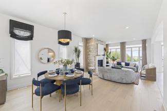 Open concept dining and living room