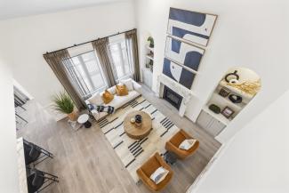 View of livingroom from second floor